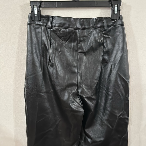 Missgurded black Co Ord Side Split Faux Leather trousers pants, size 2 - Picture 5 of 12